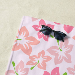 Rosa Hibiskus, rosa Blume, Muster von Blume Strandtuch