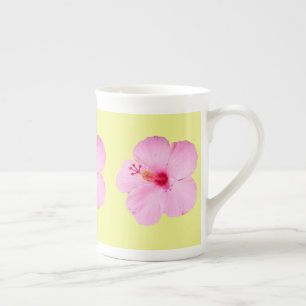 Rosa Hibiskus Tropische Blume Prozellantasse