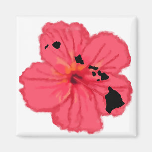 Rosa Hibiskus w Hai Islands Magnet