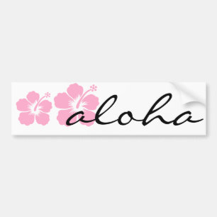 rosa Hibiskusaloha Blume S Autoaufkleber