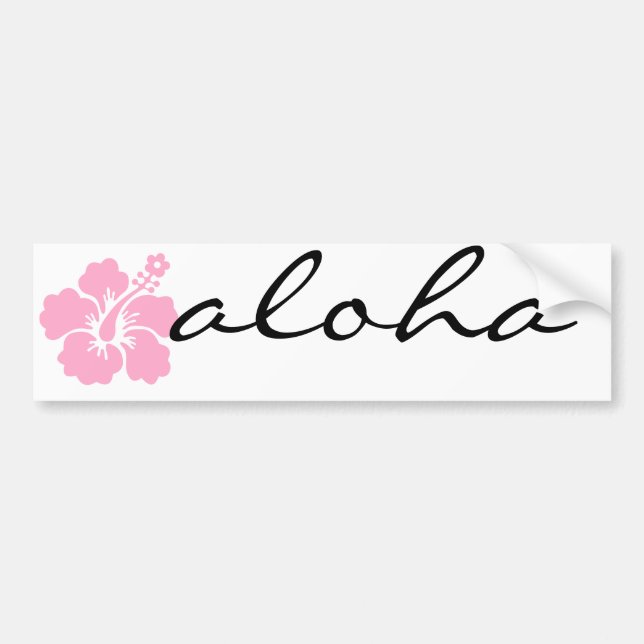 rosa Hibiskusaloha Blume V Autoaufkleber (Vorne)