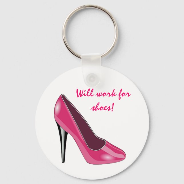 Rosa High Heel Shoel Schlüsselanhänger (Vorderseite)
