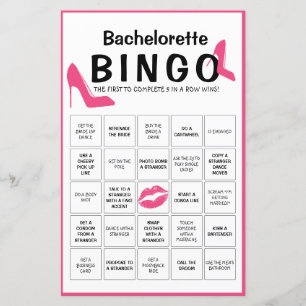 Rosa High Heels Bingo Game Anpassbar