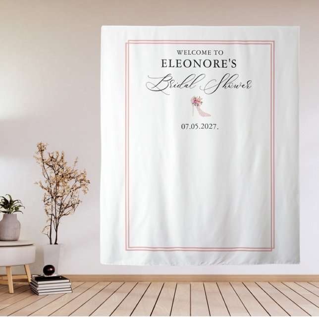 Rosa High Heels Brautparty Willkommen Wandteppich (Von Creator hochgeladen)