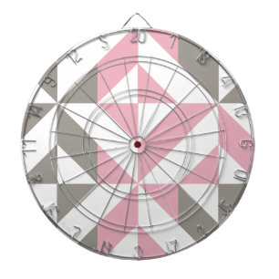 Rosa Himbeere und Silver Geometric ZigZag Dartscheibe