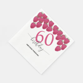 Rosa Himbeere Wasserfarbe Kunst Kalligrafie Geburt Serviette