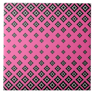 rosa Hintergrund und geometrisches Quadratmuster Fliese
