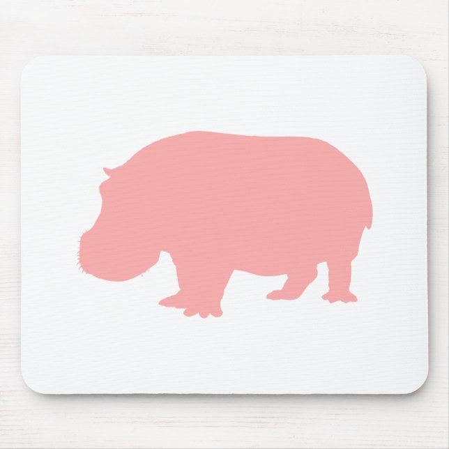 Rosa Hippopotamus Mousepad (Vorne)