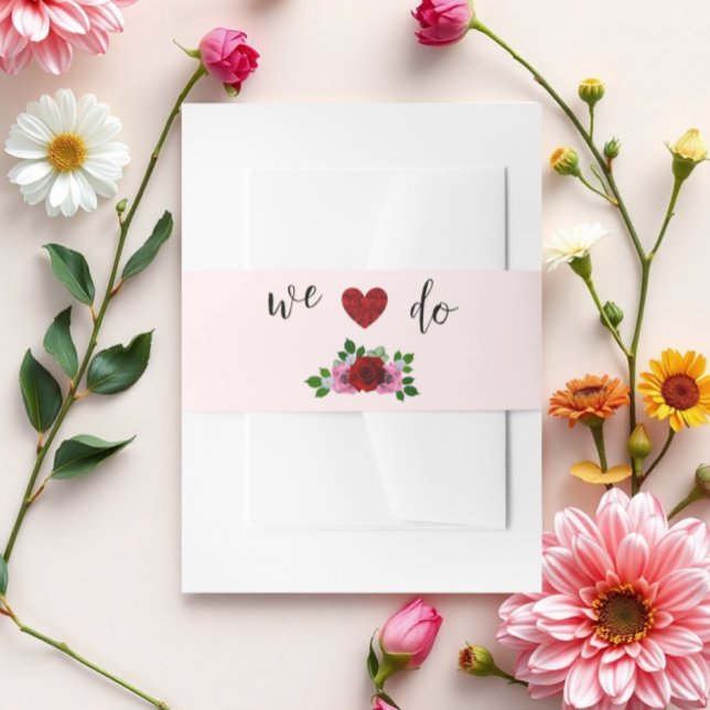 Rosa-Hochzeit Einladungsbanderole (Von Creator hochgeladen)