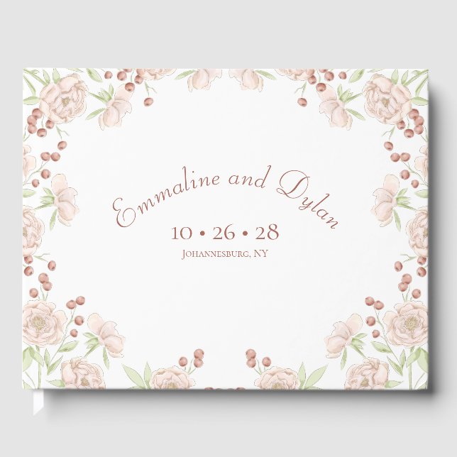 Rosa Hochzeit Gästebuch (Vorderseite)