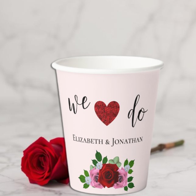 Rosa-Hochzeit Pappbecher (Von Creator hochgeladen)