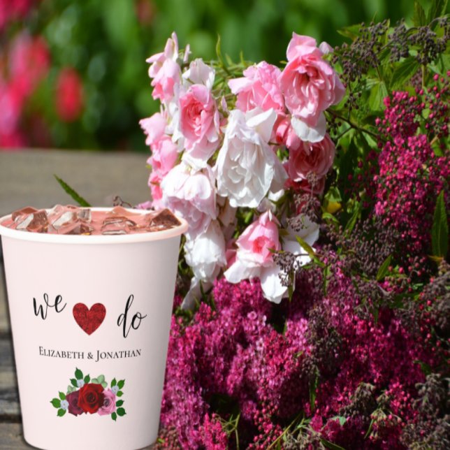 Rosa-Hochzeit Pappbecher (Von Creator hochgeladen)