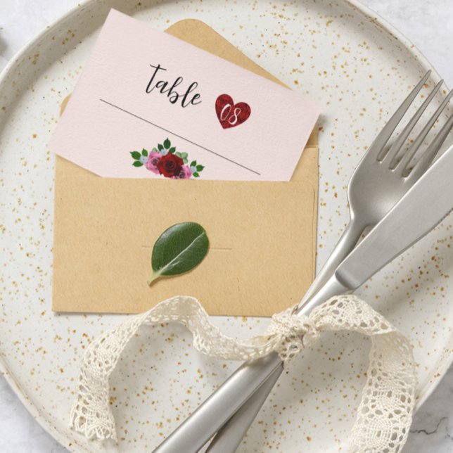 Rosa-Hochzeit Platzkarte (Von Creator hochgeladen)