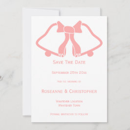 Rosa Hochzeit speichern Sie die Datumskartenglocke Save The Date