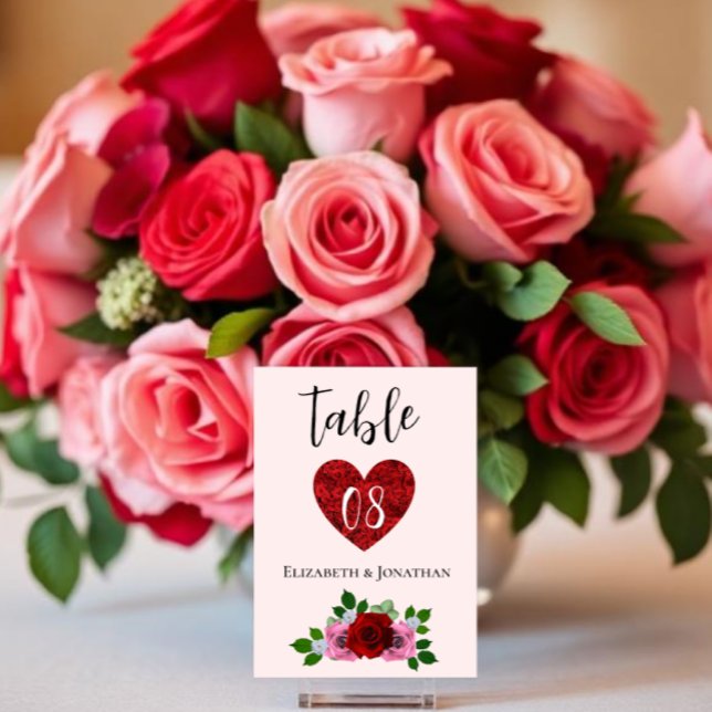Rosa-Hochzeit Tischnummer (Von Creator hochgeladen)