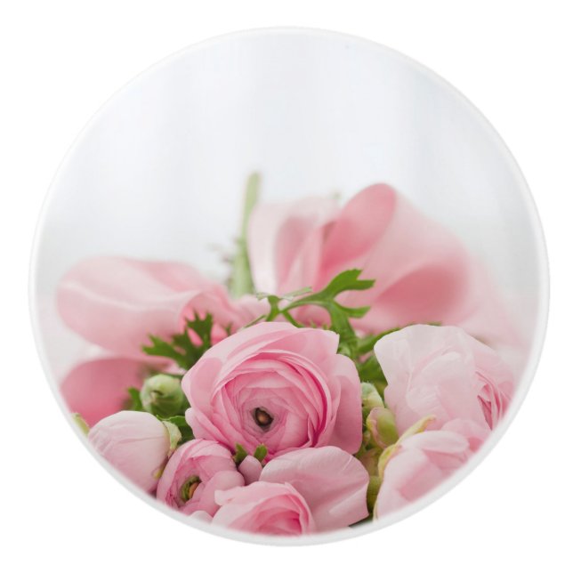 Rosa Hochzeiten Rose Keramikknauf (Vorderseite)