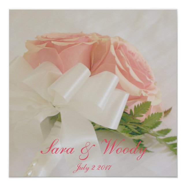 Rosa Hochzeiten Rose Poster (Vorderseite)