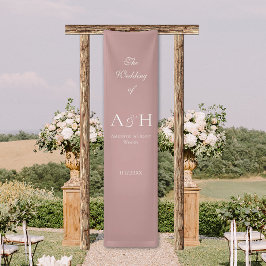 Rosa Hochzeits-Willkommensbanner Banner