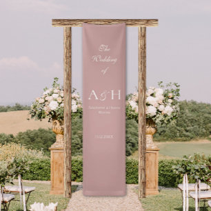 Rosa Hochzeits-Willkommensbanner Banner
