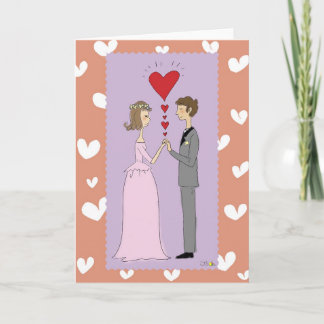 Rosa Hochzeitskarte Karte