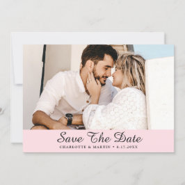 Rosa Hochzeitskartentafel speichern Sie die Datums Save The Date