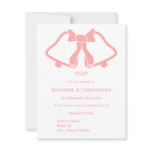 Rosa Hochzeitskartentelefone und Flachband