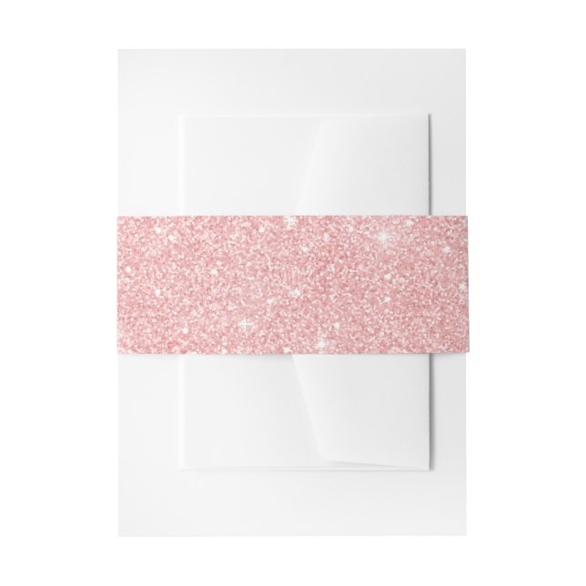 Rosa Hochzeitskollektion Einladungsbanderole (Vorderseite Beispiel)