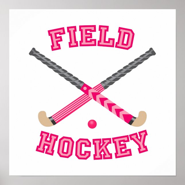 Rosa Hockey-Logo Poster (Vorne)