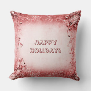 Rosa Holiday Throw Kissen