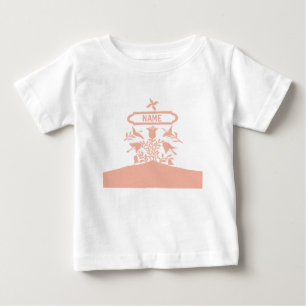 Rosa holländische Blume, Namen hinzufügen Baby T-shirt