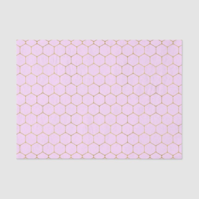 Rosa Honeycomb (Design 42 Pink Series) Seidenpapier (Vorderseite)
