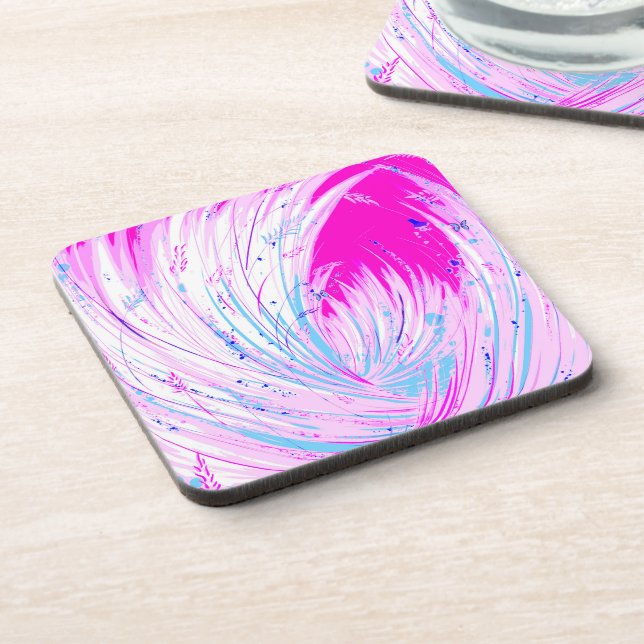 rosa Horizont Getränkeuntersetzer (Linke Seite)