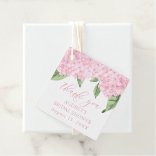 Rosa Hortensie Danke Schön Individuelle Brautparty Geschenkanhänger
