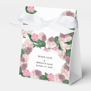 Rosa Hortensien-Blumen-Grün-Moderne Hochzeit Geschenkschachtel