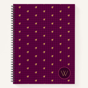 Rosa-Houndstooth-Notizbuch mit goldenem Akzent Notizbuch
