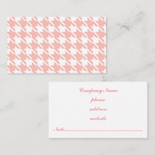 Rosa Houndstooth Visitenkarte