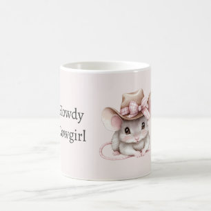 Rosa Howdy Cowgirl Maus Kaffeetasse