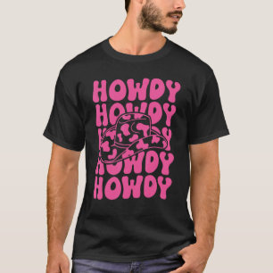 Rosa Howdy südliches Western-Mädchen Land-Rodeo-Ku T-Shirt