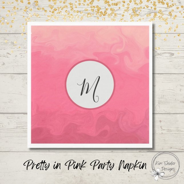 rosa hübsch mit Monogramm Serviette (Von Creator hochgeladen)