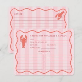 Rosa Hummer Doodle Brautparty Rezept Karte