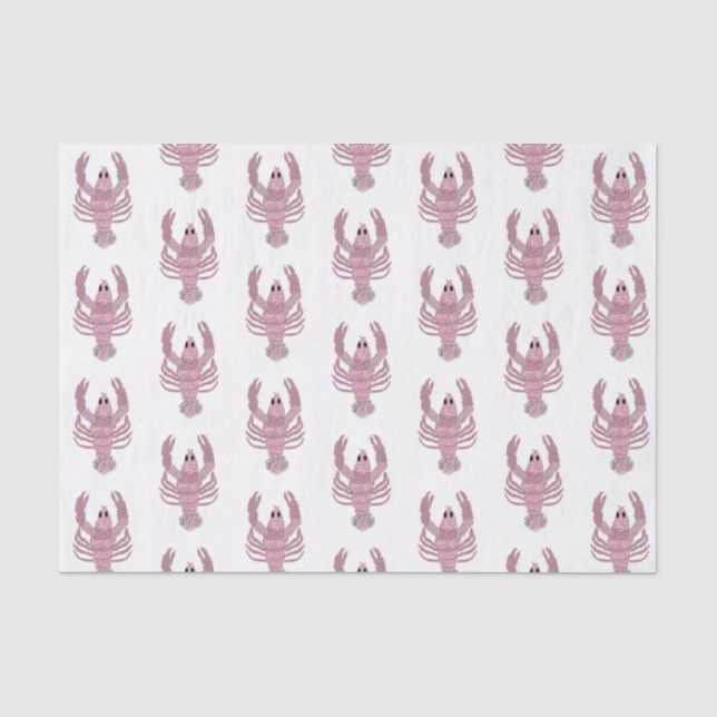Rosa Hummer Rose Rose Wrapping Paper Seidenpapier (Vorderseite)