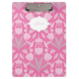 Rosa Hummingbird Coquette Personalisiert Klemmbrett
