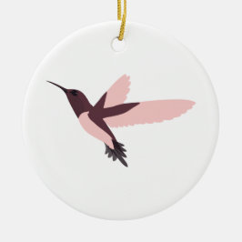 Rosa Hummingbird Keramikornament