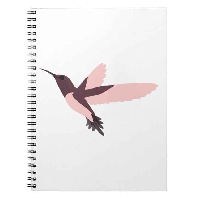 Rosa Hummingbird Notizblock (Vorderseite)
