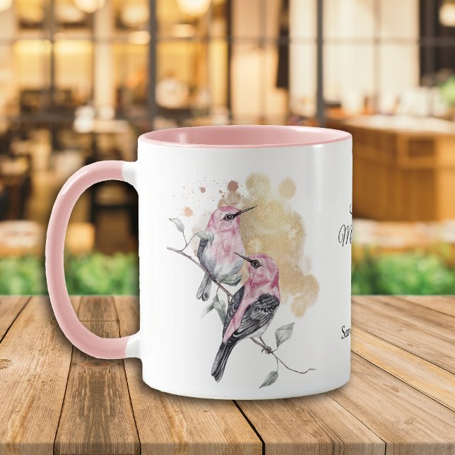 Rosa Hummingbirds Day Tasse (Von Creator hochgeladen)