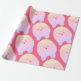 Rosa Hund, Hundekunst, Spitz-Verpackungs-Papier Geschenkpapier