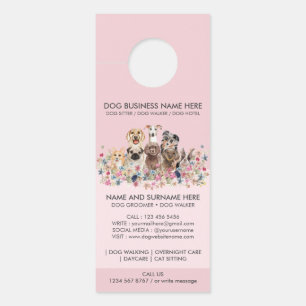 Rosa Hunde Türanhänger