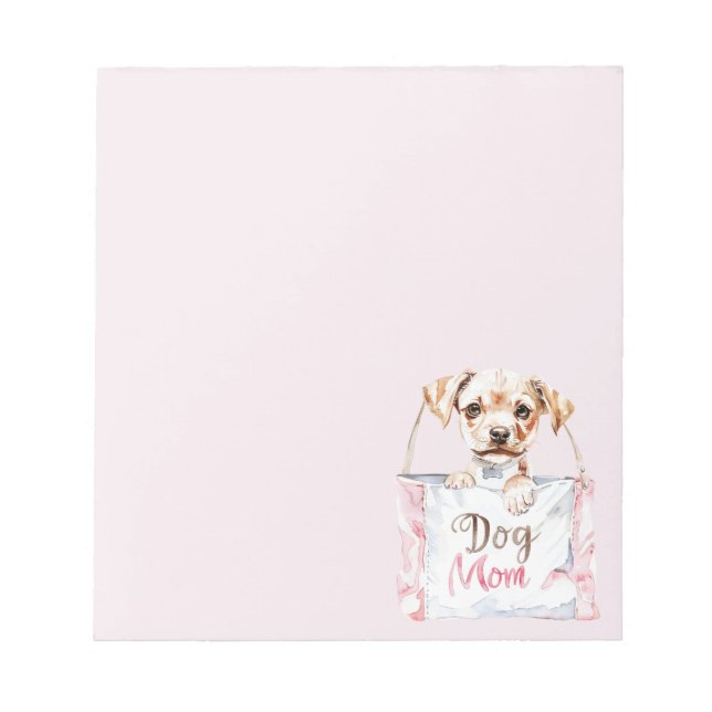 Rosa Hundemutter-Tasche Notizblock (Vorderseite)
