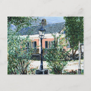 Rosa Hütte am Fluss Postkarte