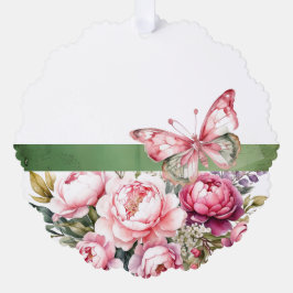 Rosa Hütte Blumenpapier-Ornament-Karte Ornament Karte